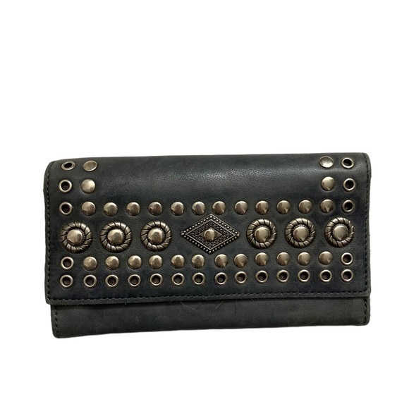 Patricia Nash Embellished Gray Wallet
